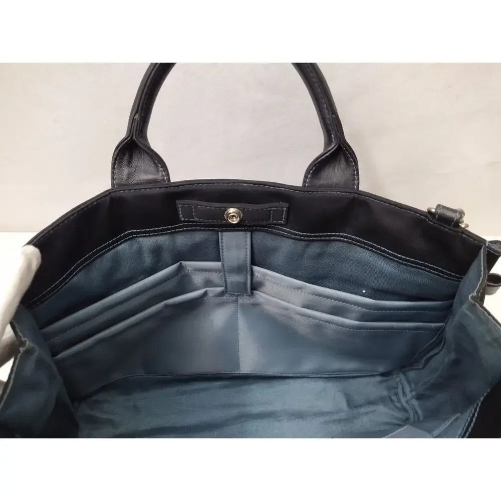 HOBO International Black Nylon Messenger Crossbody Bag